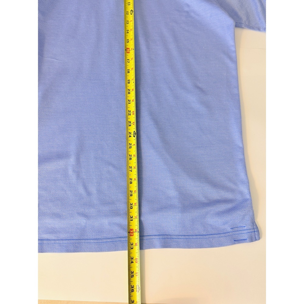 Peter Millar Mens XL Blue Geo Print Performance Polo Shirt Short Sleeve Golf - Picture 8 of 8